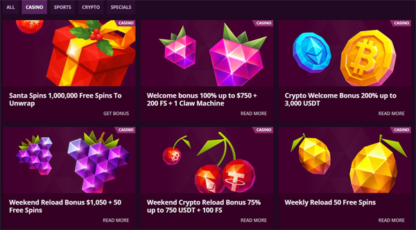 Malina Kazino Bonusları