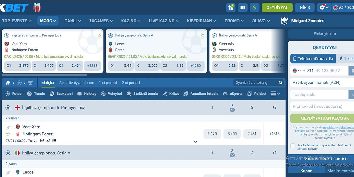 1xbet sports betting 1