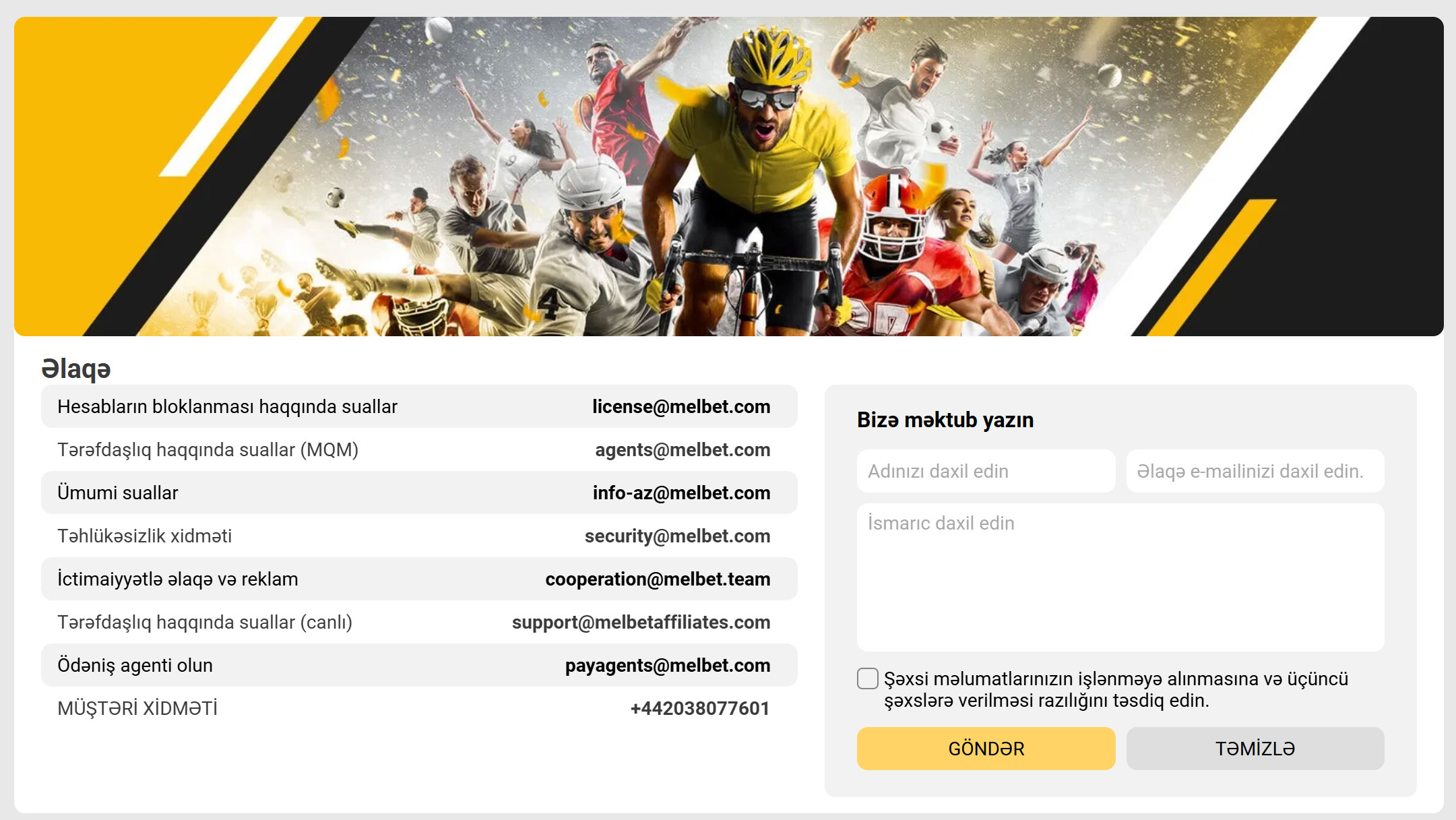 Melbet Kazino Müştəri Dəstəyi